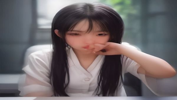 女性心理题材深度解读封面图，书桌上的文学书籍与暖光台灯，知识型内容氛围感强